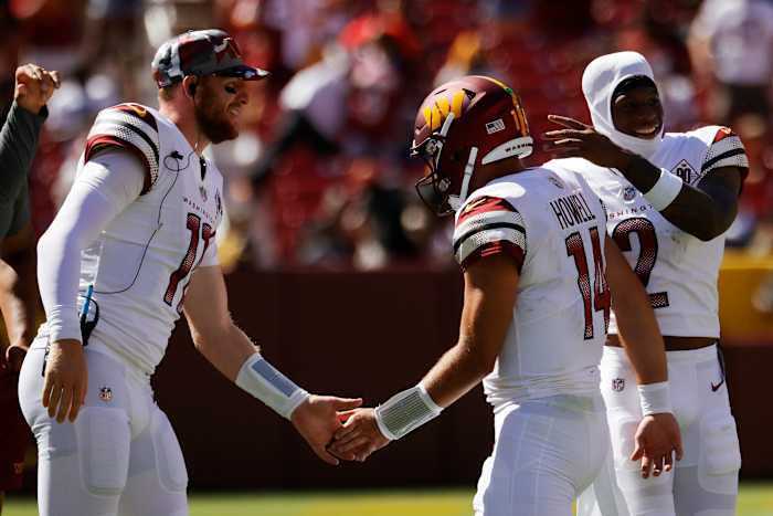 Sam Howell and Carson Wentz.